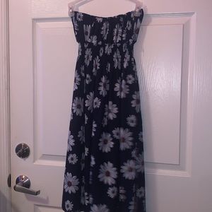 Strapless flower dress